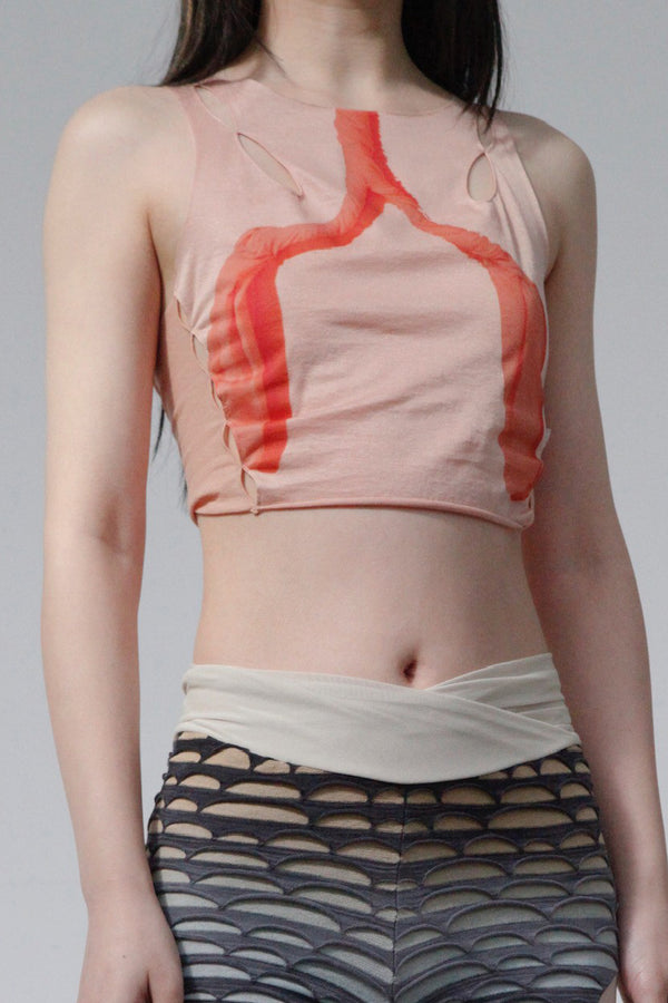 RUI Printed Tank Top RSS23WV05 Blush Blush